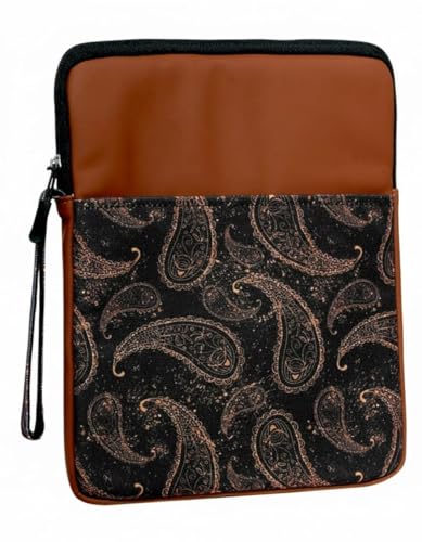 Image of ProElite Tablet Sleeve Case Cover for Upto 11.5 inch for iPad 10.2 /Air 10.9 /Pro 11 / Samsung /Lenovo /Galaxy Tab A9 Plus /S8 /S9 /Realme Pad /Honor Pad X9 /Xiaomi Mi pad 7 /Redmi Pad /Oneplus Pad, Brown Multileaf