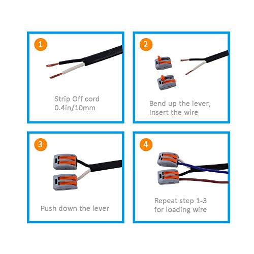 Ac Power Cord Pigtail 2 Prong 18Awg, Replacement Power Cord Cable 120V Ac Wall Plug, 3Ft Polarized Cord Cable Black, Open End Power Cable 10A, Flat Wire Cord 1200W At 120Vac #TOP3