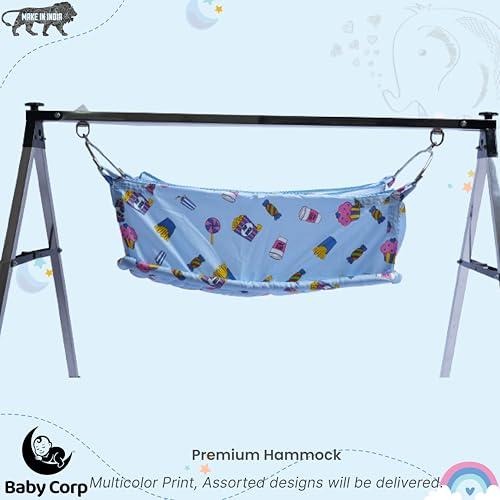 Image of Traditional Baby Khoyu /Cotton Inbuilt Gaadi Cradle Cloth for Ghodiyu /Jhula /Palna & Mosquito Net | Color & Design May Vary