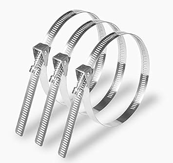 Stainless Steel Hose Clamp 0.5x32 inch Extra Long 25 pcs Adjustable Worm Gear Pipe Clamps Air Ducting Clamp for Plumbing, Automotive And Mechanical Applications 0.5x32 inch