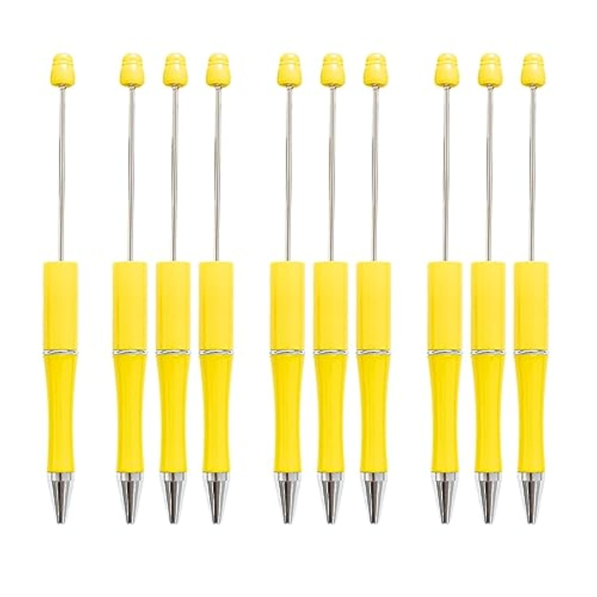 10 Pieces DIY Black Ink Beaded Ballpoint Pen Set for Birthdays