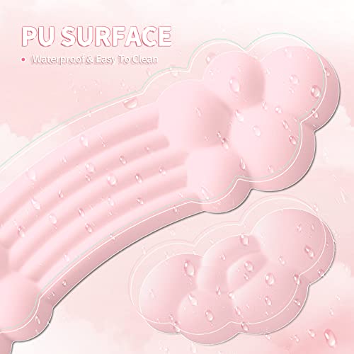 Mouse Wrist Rest Coussin Rose avec Support Clavier Ergonomique pour Ordinateur Portable