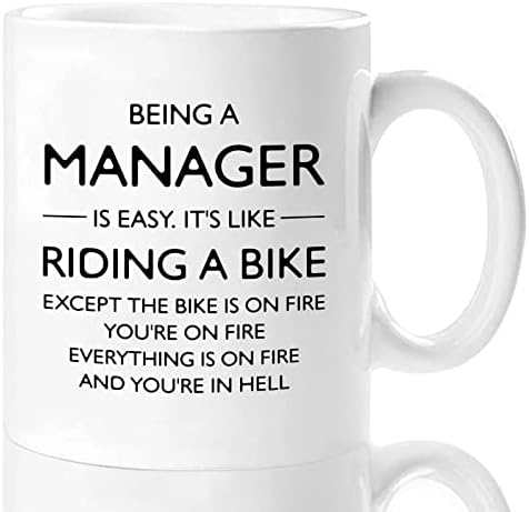 Shqiueos Manager Gifts-Being A Manager Is Easy Manager Coffee Mug, Gifts for Manager Boss Leader Boss Lady, Manager Gift for Women, Appreciation Manager Gifts Idea, Manager Funny Cup (White, 11Oz) | Appreciation Gifts for Boss, Leader, Principal, Nurse Manager, Boss Day Gift Ideas for Manager Christmas Office Coffee Cup
