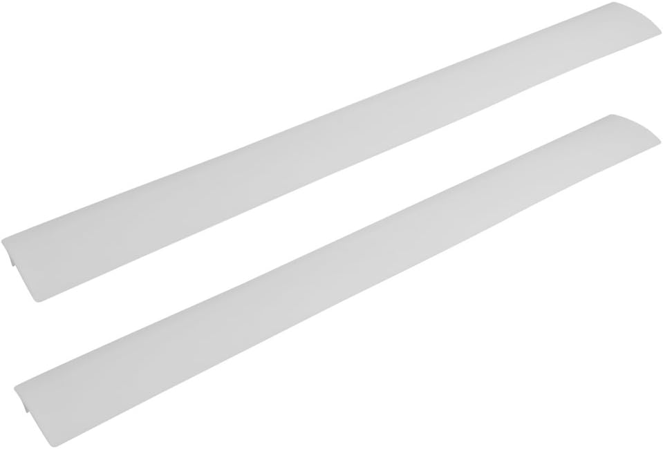 Kitchen Silicone Stove Counter Gap Cover - Flexible Easy Clean Heat Resistant Wide & Long Gap Cap Fillers, Seals Spills Between Appliances, Furniture, Stovetop, Oven, Washer & Dryer, Set of 2 (White)