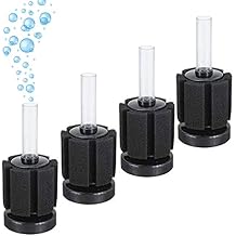4 Pack Quiet Aquarium Sponge Filter for 10 Gallon Tank - Weighted Base Biological Filtration Sponge for Betta Shrimp Fry Breeding