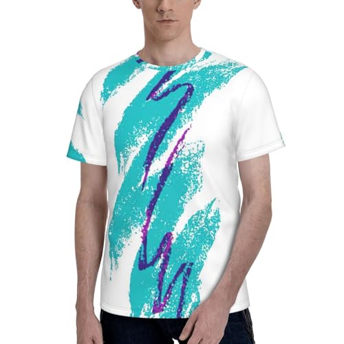 90'S Cup Design Men's Polyester T-Shirts,Fashion Crew Neck Short Sleeve Tees for Men Summer Basic Tops,1 Pack Black