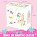 Musikalisches Prinzessin-Schmuckkästchen für Mädchen - Kinder Spieluhr mit Spiegel, Prinzessin Geschenke für kleine Mädchen Geburtstag, Schmuckkästchen für Alter 3-10 - 22,9 x 12,7 x 23,5 cm, Weiß