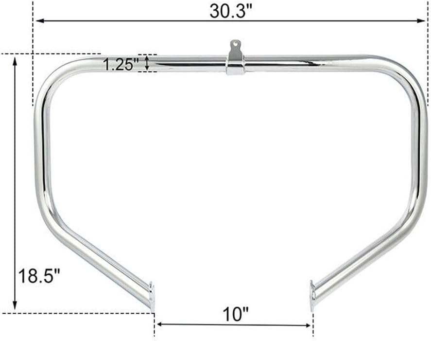 Chrome Engine Guard Highway Crash Bar Iron Front Approx. 1-1/4" (32 mm)-Tube Diameter, Wear Resistant and Practical