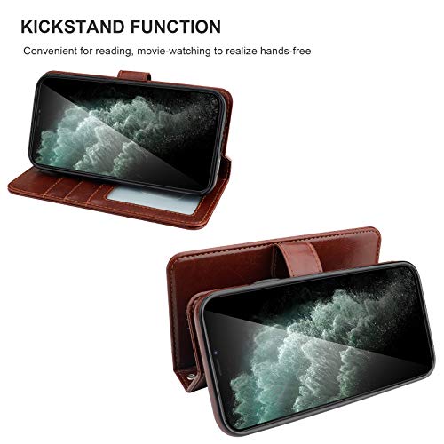 Bocasal Iphone 11 Wallet Case With Card Holder Pu Leather Magnetic Detachable Kickstand Shockproof Wrist Strap Removable Flip Cover For Iphone 11 6.1 Inch (Brown) #TOP5