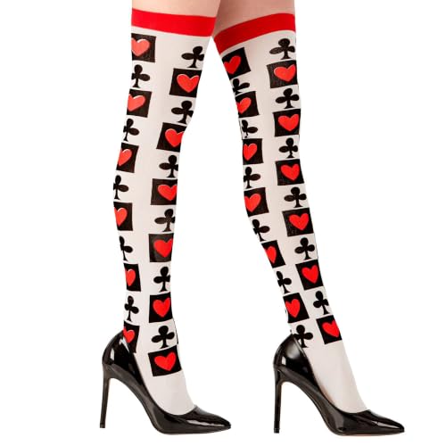 W WIDMANN MILANO Party Fashion - podkolanówki z kartami do pokera