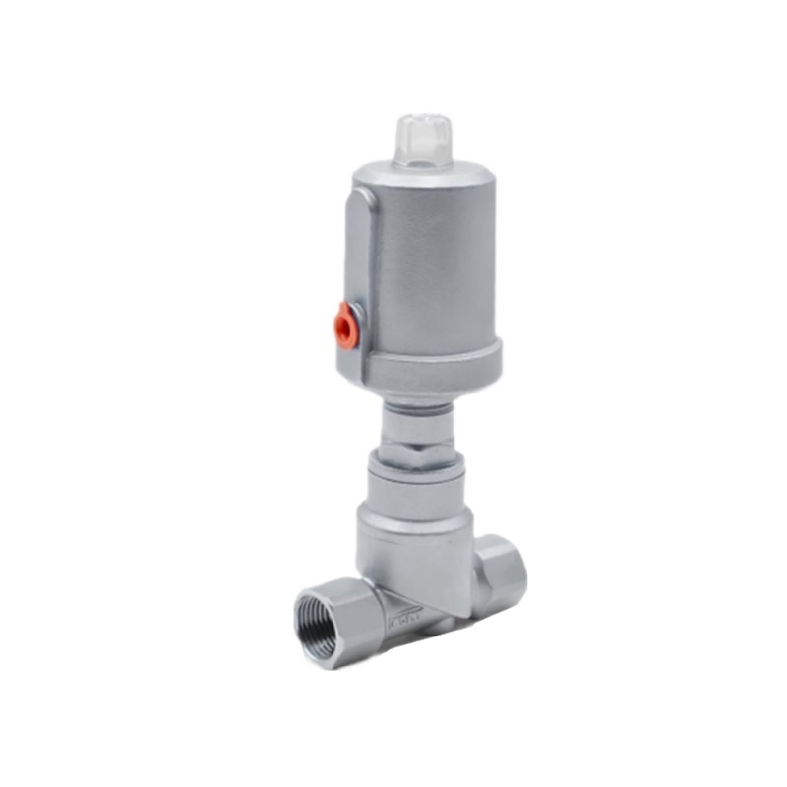 Valvola pneumatica ad angolo del sedile Valvola a sede angolata filettatura femmina pneumatica vapore Testa in acciaio inox 304 Valvola a T for acqua Valvola di intercettazione del tamburo dell'essicc