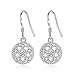 ZHOUYF Boucles d'oreilles Pendantes Créoles Pendantes Ronde Micro De Fleur De Lotus De Mode Simple Zircon pour Les Femmes Boucles d'oreille en Argent Sterling 925