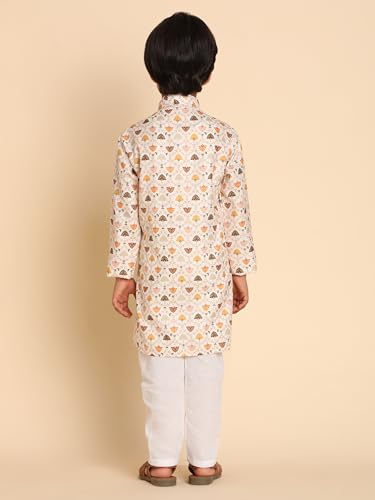 Image of Pro-Ethic Style Developer Boys Heavy Cotton Printed Kurta and Pajama Set for Kid's Ethnic Wear (S-280)