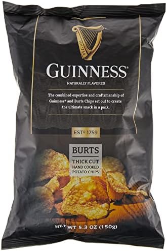 Burt's Guinness Original Thick Cut Potato Chips, 5.3 Ounce
