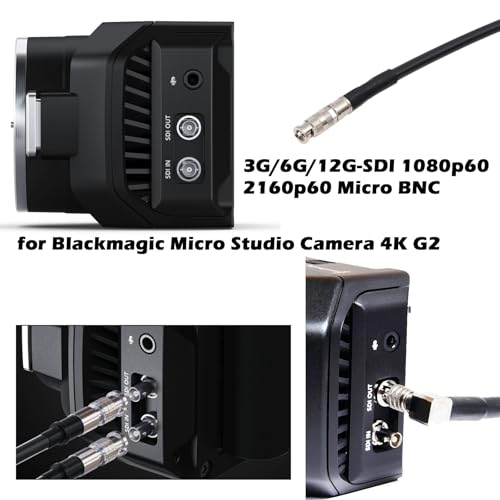 HangTon 4K 12G SDI kabel wideo HD Micro BNC do standardu BNC do kamery monitorującej Blackmagic Video Assist 5" 60 cm