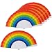 Juvale Rainbow Fans - Pack of 6 - Rainbow Party Supplies - Ideal for Rainbow-Themed Parties and LGBT or Gay Pride Events, 9.25 x 1.25 x 0.75 Inches