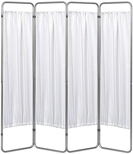 Omnimed 153094-WH 4 Panel Medical Privacy Screen with White Panels