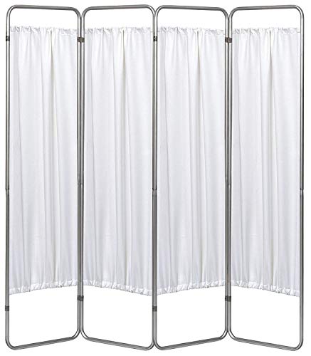 Omnimed 153094-Wh 4 Panel Medical Privacy Screen With White Panels #TOP2