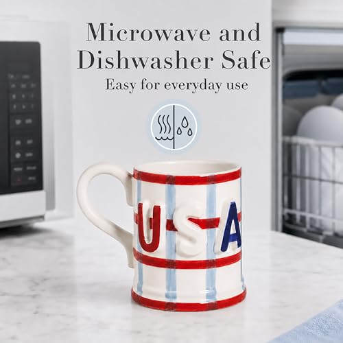 Taza Mud Pie Americana Roja 15 oz miniatura 6