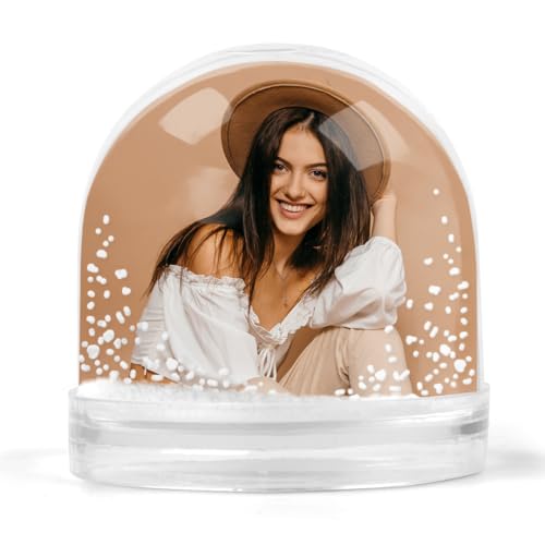 Bola de Nieve Personalizada. Bola de Corazones con Foto para San Valentín. Forma y Relleno de Purpurina. Marcos con Foto Original. Regalos Originales para Parejas, Enamorados, Día del Padre..