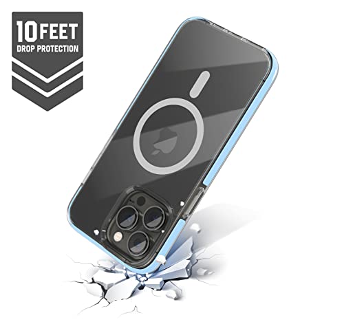 Image of Vaku Luxos TPU Guard Magpro For iPhone 14 Pro Case Cover,10 Feet Drop Protection,Shockproof,Scratch Resistant,Slim,Thin Compatible With Magsafe iPhone 14 Pro Back Cover-Sierra Blue