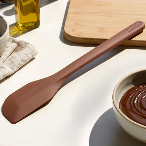 Image of Ember Cookware Silicone Scraper Spatula 26.5 cm | 230C Heat Resistant | Platinum Grade Food Safe Spatula for Cooking, Mixing & Scraping | Non Scratch Seamless Unibody Design | Terracotta