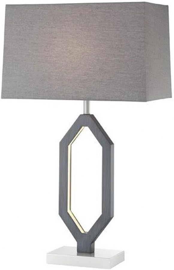 Lite Source Desmond 31" Charcoal Gray Table Lamp with LED Night Light