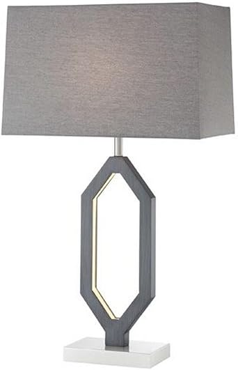 Lite Source Desmond 31" Charcoal Gray Table Lamp with LED Night Light