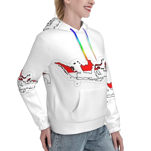 Sweat à capuche indonésien femme EdWal pull chaud ajusté - 3