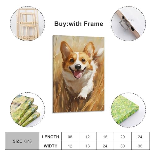 Impression sur toile Corgi idée cadeau décoration maison - 2