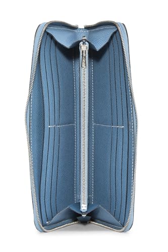 Pre-Loved Blue Jean Epsom Azap Wallet, Blue Jean4