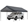 VerisShade 12x20FT Carport, Car Canopy, Portable Garage, Easy to Assemble, Carport Canopy 12x20FT Heavy Duty for Car, Bike, Boat, Party (Gray)