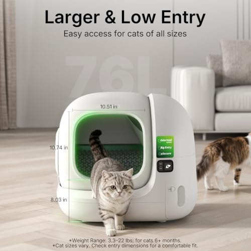 Image of PETKIT Purobot Max 3 Automatic Litter Box Odor Control | Self-Cleaning Cat Litter Box App Control Anti-Leak Large Opening & Low Entrance Safety Sensors, with 1 Roll Trash Bag