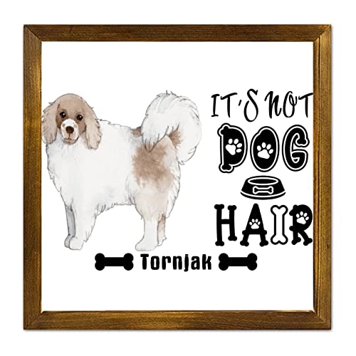 Décoration murale maison It's Not Dog Hair It's Corgi en bois 30 cm