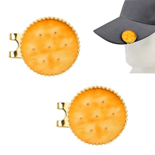 Tinoaly 2pcs Marqueur balle golf craquant avec clip casquette, cadeau golf