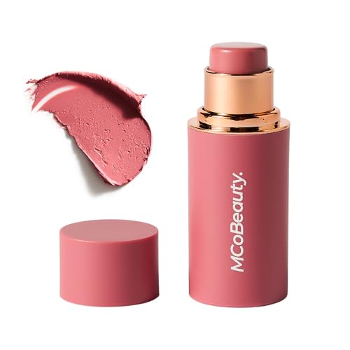 MCoBeauty - Baby Face Multiuse Cream Stick for Lips and Cheeks - Blush Stick in Pink Rose Shade - Contains Moisturising Jojoba Seed Oil, Coconut Oil and More - Peony Rose