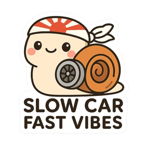 JDM Turbo Snail Kawaii Parody Sticker (2.5