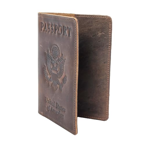 RFID Blocking Crazy Horse Passport Holder