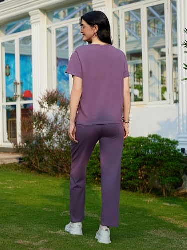 Image of ZEYO Night Suit for Women's Typography Printed Night Dress of Top and Pyjama