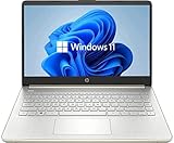 HP 14' Flagship Laptop, Windows 11 OS, Intel Pentium Processor Up to 2.60 GHz, 4GB RAM, 128GB SSD, Webcam, Natural Silver (Renewed)