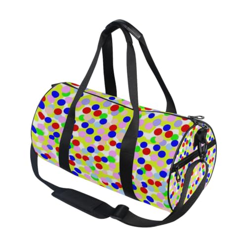 Bolsa de deporte redonda para hombres y mujeres con bolsillo interior para viaje y gimnasio