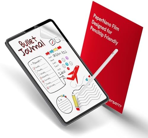 BERSEM (2 PACK) Paperfeel Screen protector for iPad Pro 12.9 (6th / 5th / 4th / 3rd Gen), Anti-Glare Matte Protector for Drawing, Writing, and Note-taking like on Paper (Not for Air 13/ Pro 13)