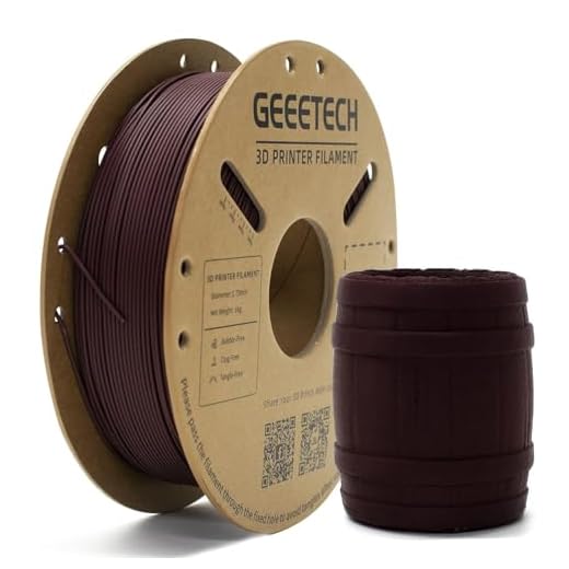Geeetech PLA-CF Filament, Brick Red PLA Carbon Fiber 3D Printer Filament 1.75mm, 1kg Cardboard Spool (2.2lbs), Dimensional Accuracy +/- 0.02 mm, Filament for 3D Printer