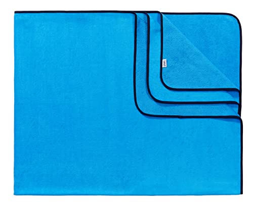 Sowel® Toalla de Playa XXL, 200 x 160 cm, 100% Algodón Orgánico, Toalla de Baño Grande para Parejas y Damilias, Hombre y Mujer