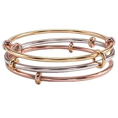 Large silver + gold + rose gold