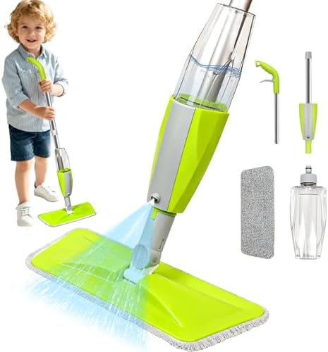 Kids Mop Toddler Cleaning Set- Fun Functional Real Working Spray Mop ...