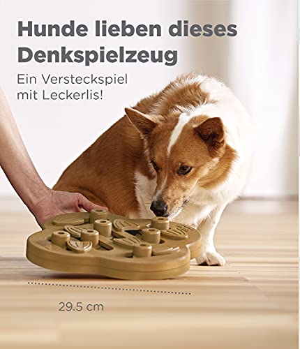 Outward Hound Nina Ottosson Dog Hide N' Slide - Interaktives Hundespielzeug für Leckerlis - Hellbraun