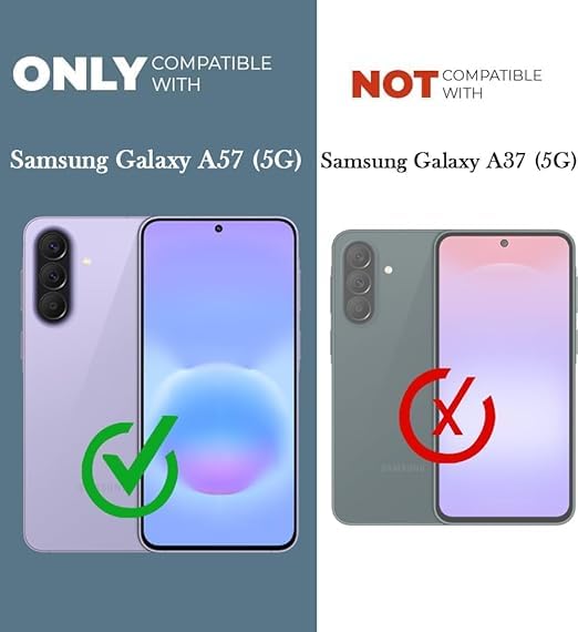 Image of Jkobi Lifetime Anti-Yellow MagSafe Compatible Clear Back Cover Case for Samsung Galaxy A57 5G (Sleek Hard Crystal | Shockproof and Camera Protection)