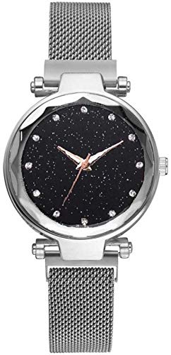 SWADESI STUFF Luxury Mesh Magnet Buckle Quartz Fashion Mysterious Silver Analog Watch - for Women & Girls (B07TB75YTJ) Amazon Price History, Amazon Price Tracker