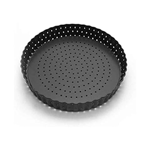 Bandeja de pizza antiadherente QOTSTEOS con agujeros de acero al carbono de 20 cm Cover